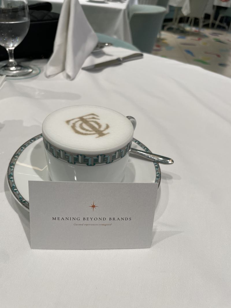 A private hosted breakfast table set for guests.